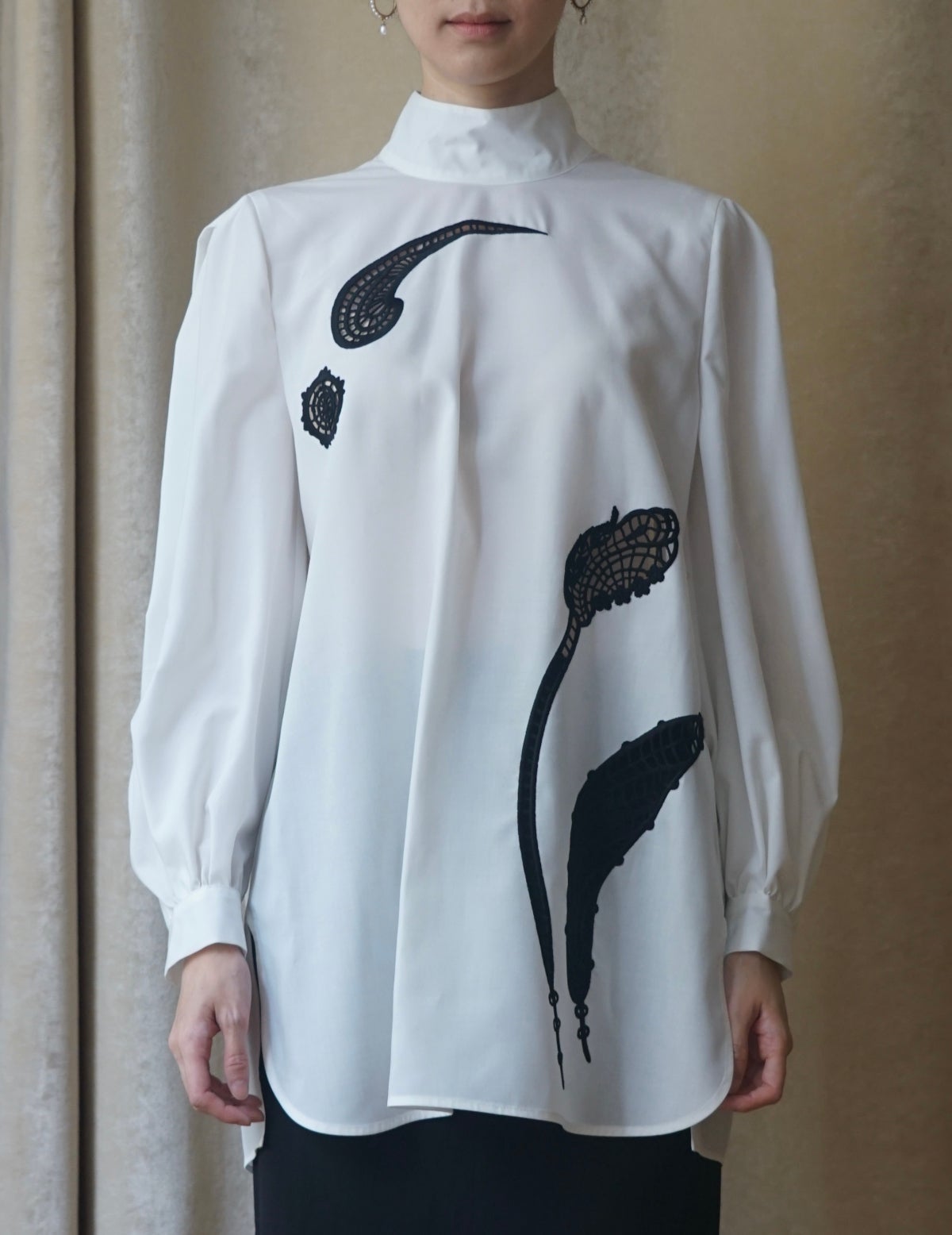 Flower print blouse mame