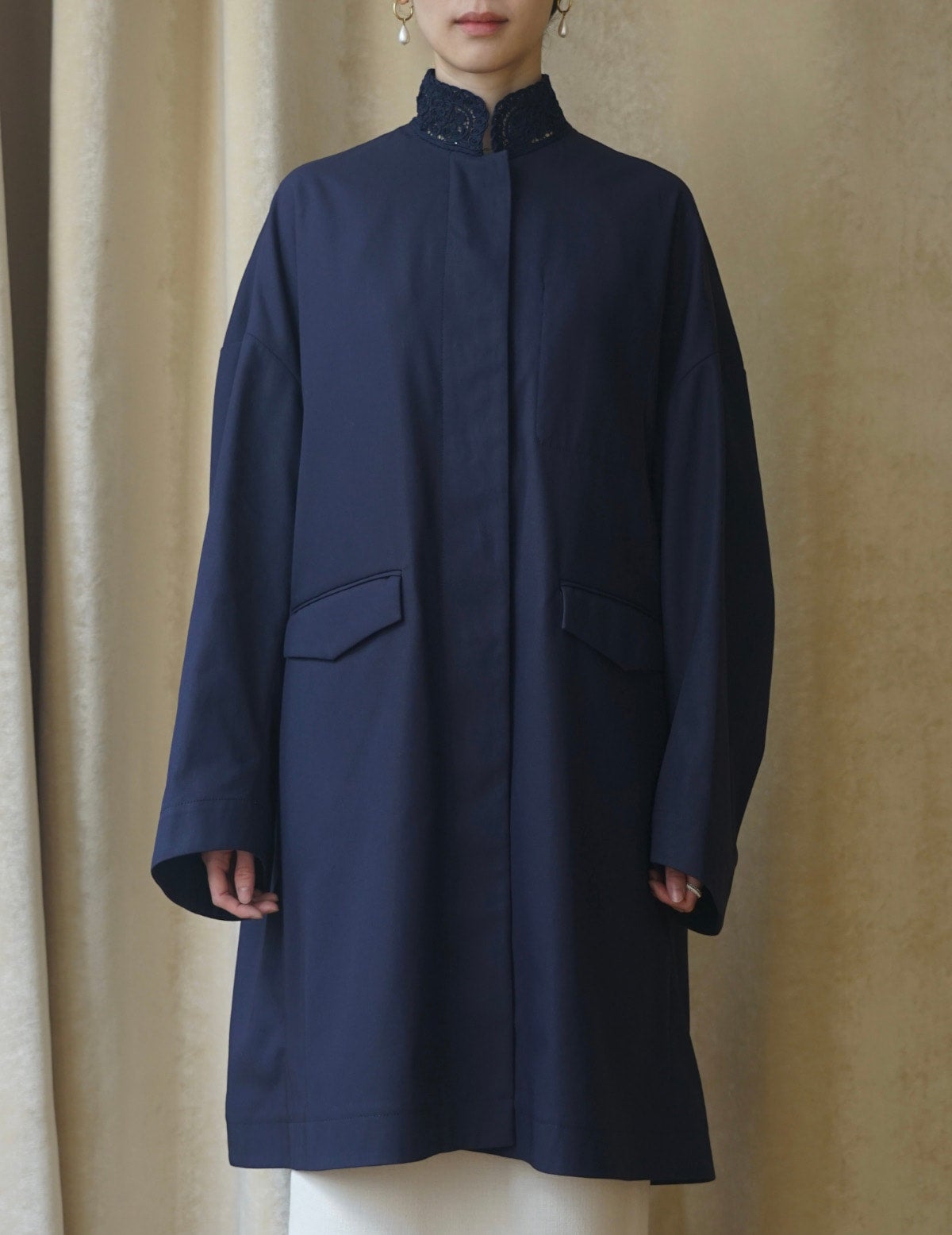 Mame Kurogouchi Cording Embroidery Coat